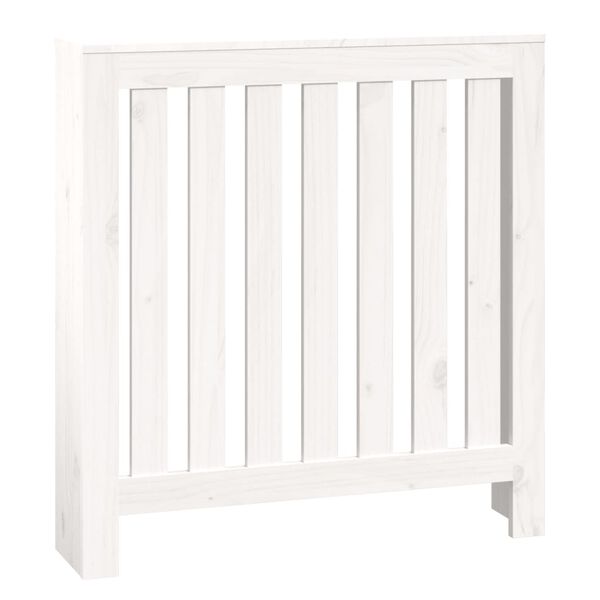 vidaXL Radiator Cover White 79.5x19x84 cm Solid Wood Pine