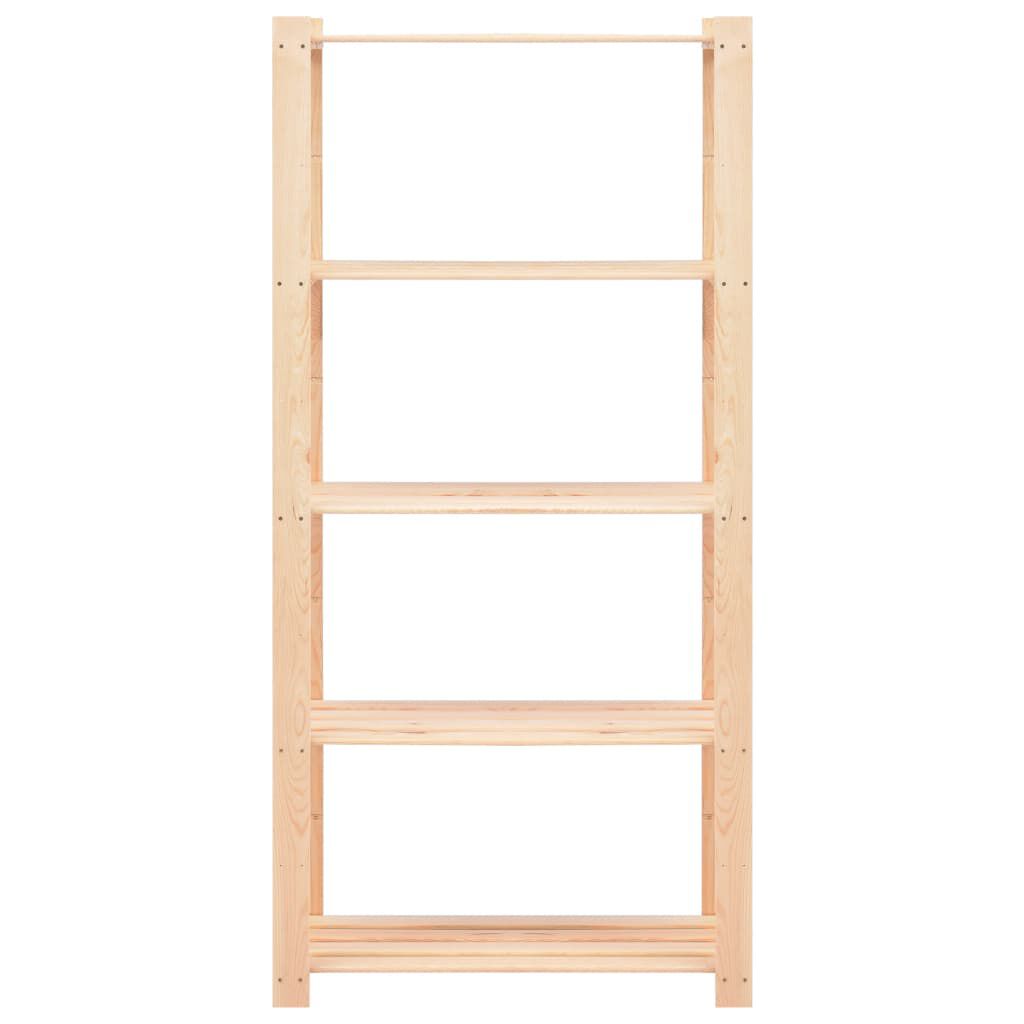 vidaXL 5-Tier Storage Racks 10 pcs 80x38x170 cm Solid Pinewood 250 kg