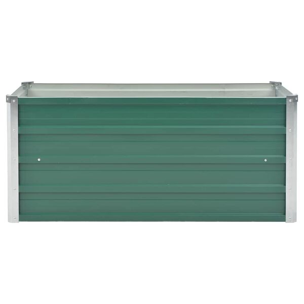 vidaXL Garden Raised Bed Galvanised Steel 100x40x45 cm Green