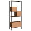 vidaXL Bookcase 5-Tier Smoked Oak 76x33x188.5 cm Engineered Wood