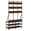 vidaXL Clothes Rack with Shoe Storage Brown Oak 100x40x184 cm