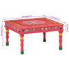 vidaXL Coffee Table Pink Hand Painted Solid Wood Mango