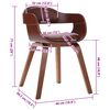 vidaXL Dining Chair Brown Bentwood and Faux Leather