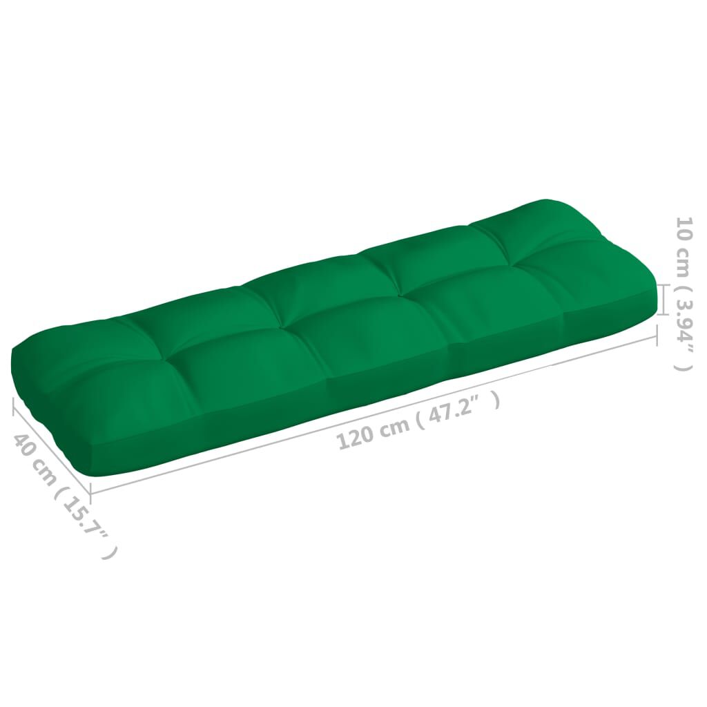 vidaXL Pallet Sofa Cushions 7 pcs Green