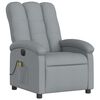 vidaXL Electric Massage Recliner Chair Light Grey Fabric