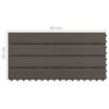 vidaXL Decking Tiles 6 pcs WPC 60x30 cm 1.08 m² Dark Brown
