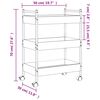 vidaXL Kitchen Trolley Black 50x30x70 cm Engineered Wood