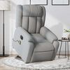 vidaXL Electric Stand up Massage Recliner Chair Light Grey Fabric
