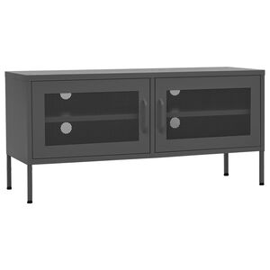 vidaXL TV Cabinet Anthracite 105x35x50 cm Steel