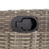 vidaXL 3 Piece Bistro Set with Cushions Grey Poly Rattan