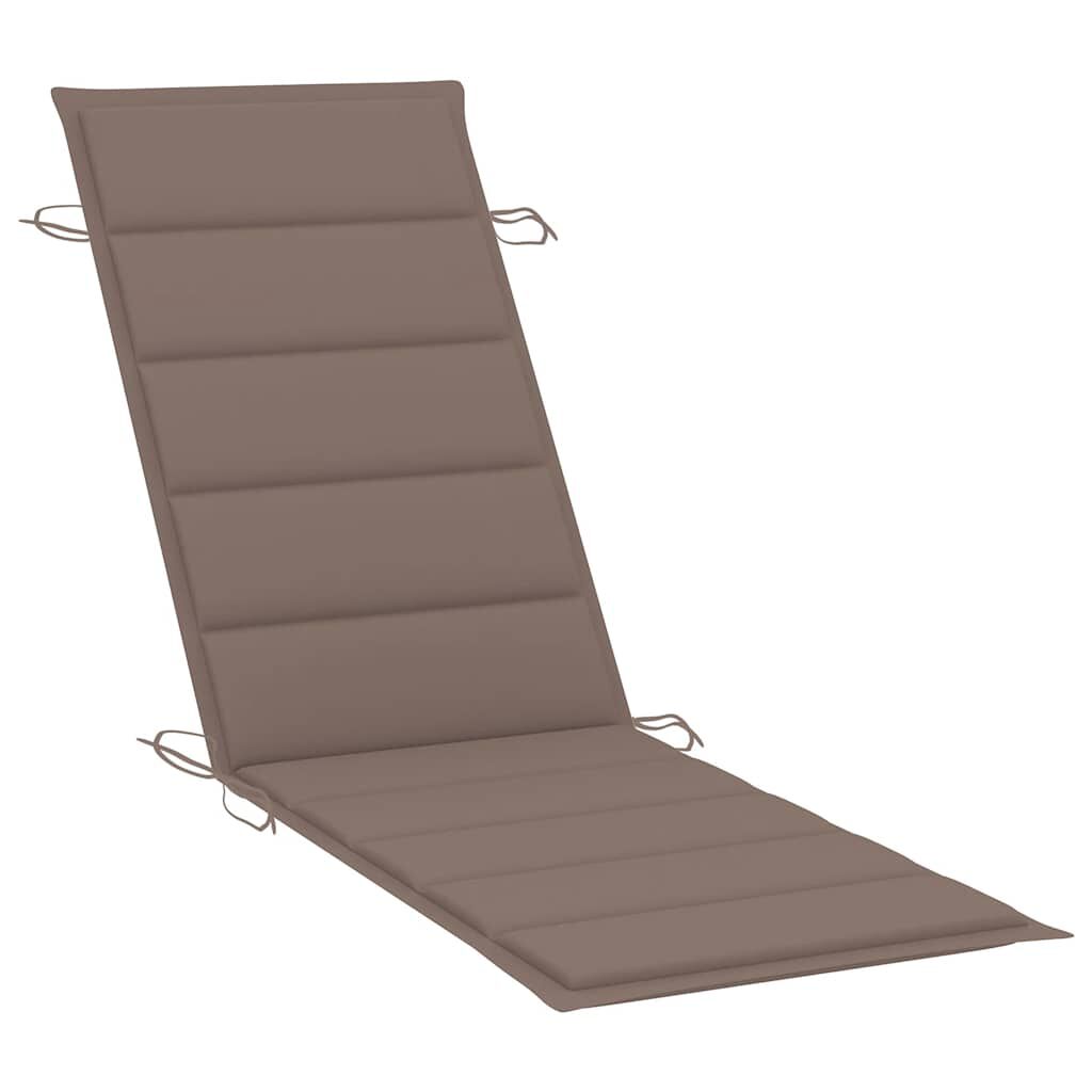 vidaXL Rocking Sun Lounger with Cushion Solid Teak Wood