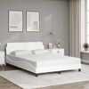 vidaXL Bed Frame "Dover" White 137x190 cm Double Faux Leather
