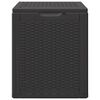 vidaXL Garden Storage Box 90L Black PP Rattan