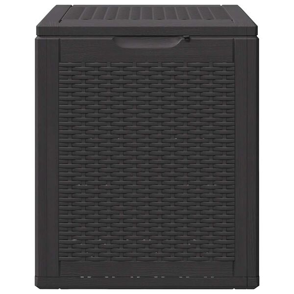 vidaXL Garden Storage Box 90L Black PP Rattan