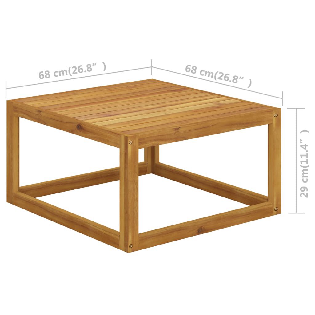 vidaXL 7 Piece Garden Lounge Set with Cushion Solid Acacia Wood