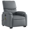 vidaXL Electric Stand up Massage Recliner Chair Grey Faux Leather