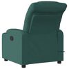 vidaXL Electric Massage Recliner Chair Dark Green Fabric