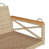 vidaXL Swing Bench Beige 109x62x40 cm Poly Rattan