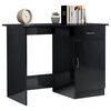 vidaXL Desk High Gloss Black 100x50x76 cm Engineered Wood