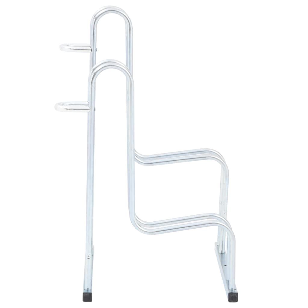 vidaXL Bicycle Stand for 2 Bikes Floor Freestanding Galvanised Steel