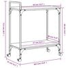 vidaXL Kitchen Trolley Smoked Oak 60.5x31x72.5 cm Engineered Wood