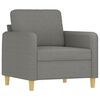 vidaXL Sofa Chair with Footstool Dark Grey 60 cm Fabric