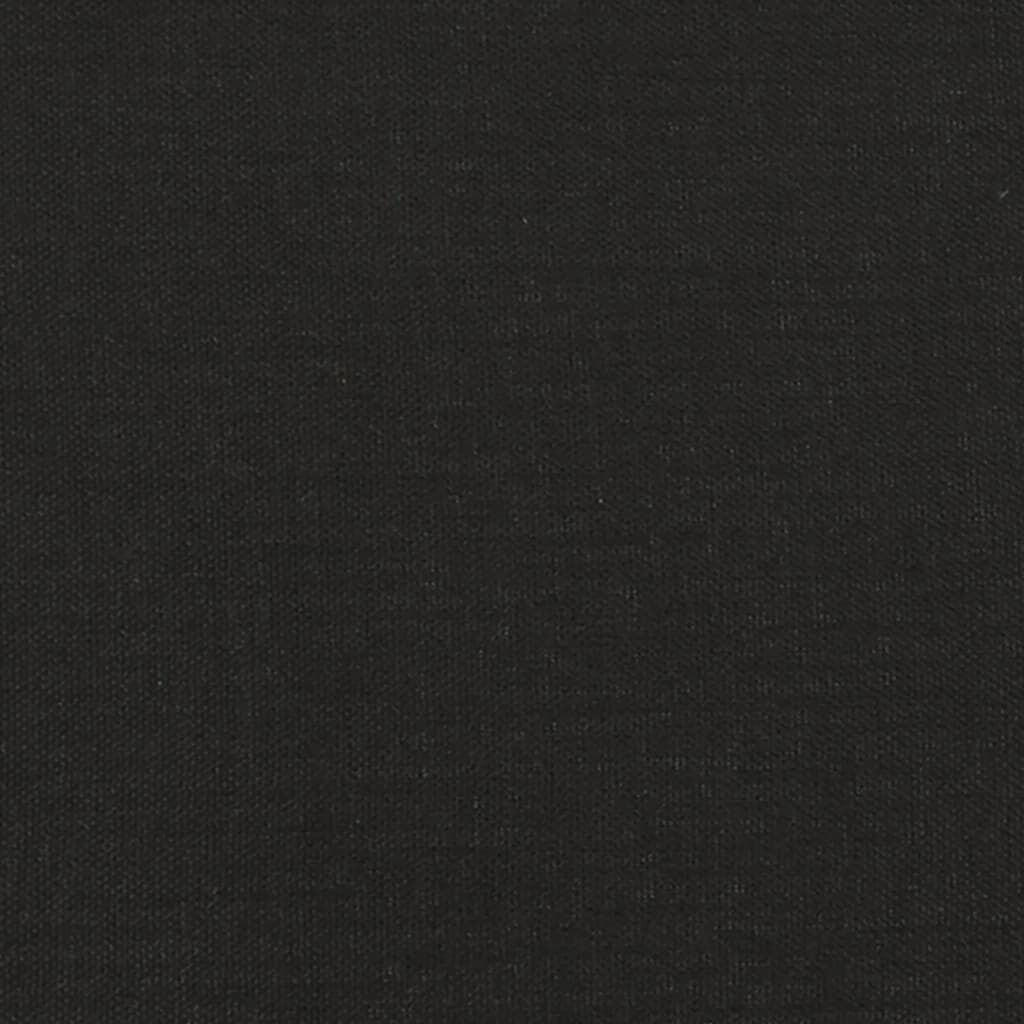 vidaXL 2-Seater Sofa Bed with Two Pillows Black Fabric