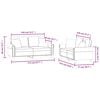 vidaXL 2 Piece Sofa Set with Pillows Dark Grey Velvet