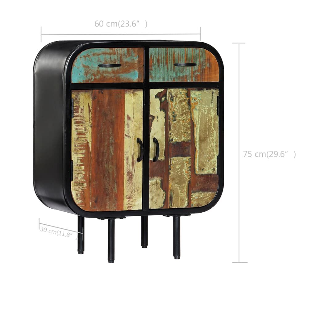 vidaXL Sideboard 60x30x75 cm Solid Reclaimed Wood