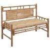 vidaXL Garden Bench with Cushion 120 cm Bamboo