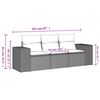 vidaXL 3 Piece Garden Sofa Set with Cushions Grey Poly Rattan