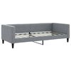 vidaXL Daybed with Trundle without Mattress Light Grey 100x190 cm