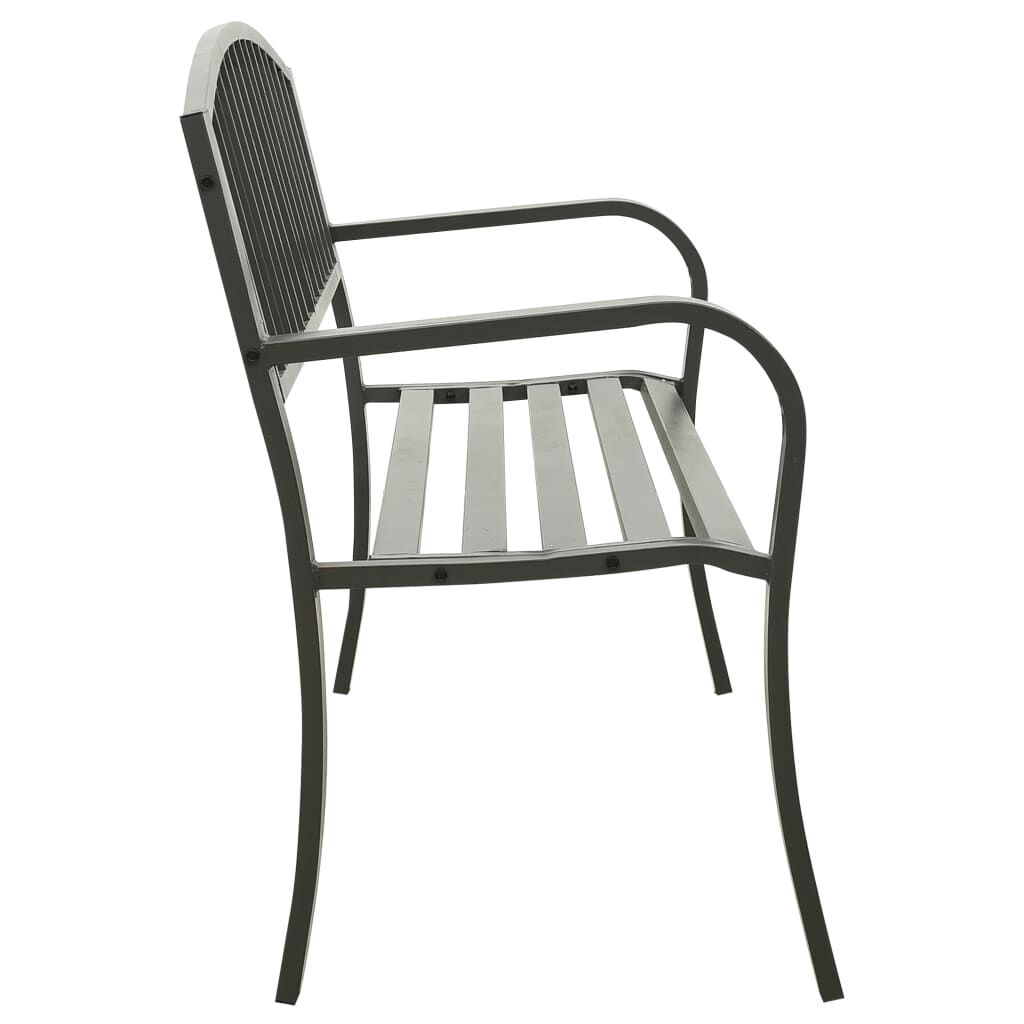 vidaXL Garden Bench 125 cm Steel Grey