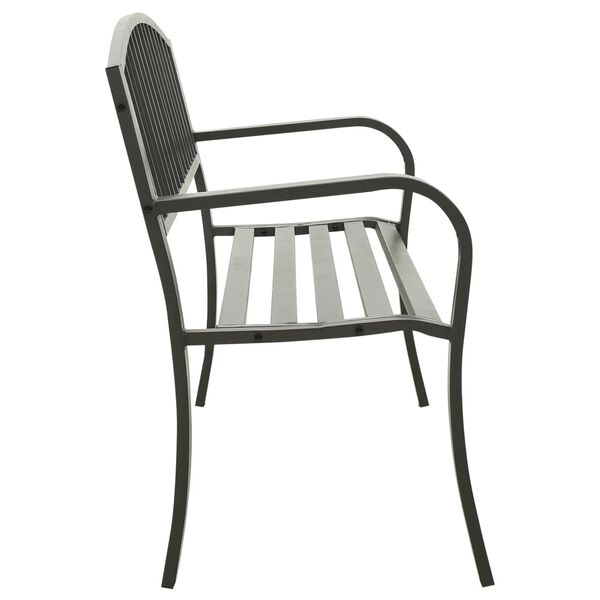 vidaXL Garden Bench 125 cm Steel Grey