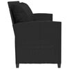 vidaXL Garden Sofa 5-Seater with Cushions Black Poly Rattan
