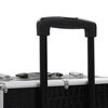vidaXL Make-up Trolley Aluminium Black with Crocodile Pattern