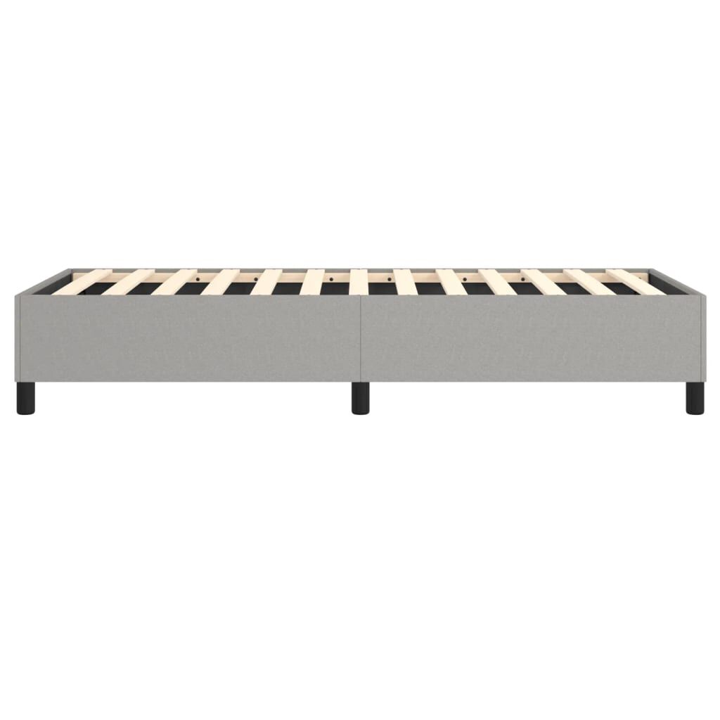 vidaXL Bed Frame without Mattress Light Grey Twin Fabric (US Only)