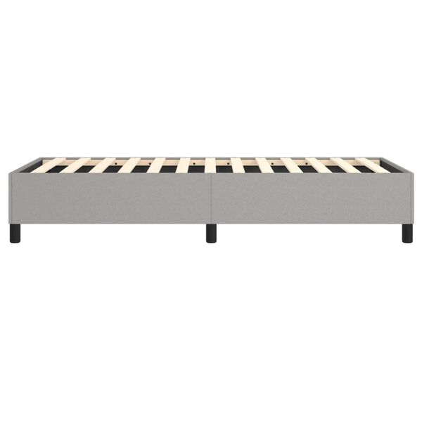 vidaXL Bed Frame without Mattress Light Grey Twin Fabric (US Only)