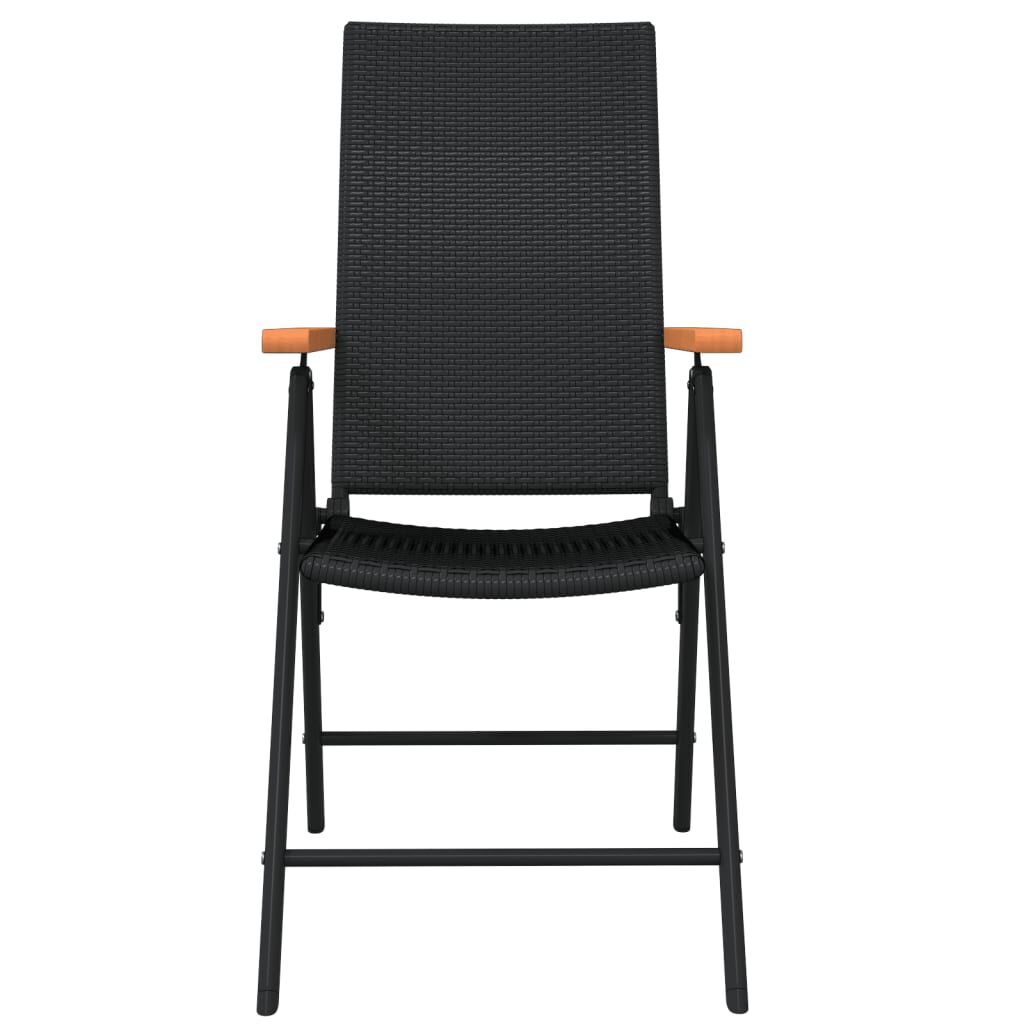 vidaXL 5 Piece Garden Dining Set Black