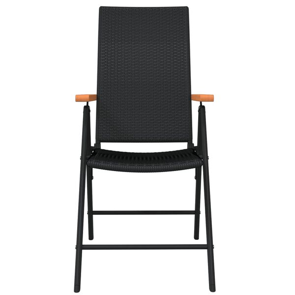 vidaXL 5 Piece Garden Dining Set Black