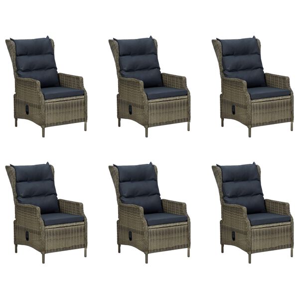 vidaXL 7 Piece Garden Dining Set Brown