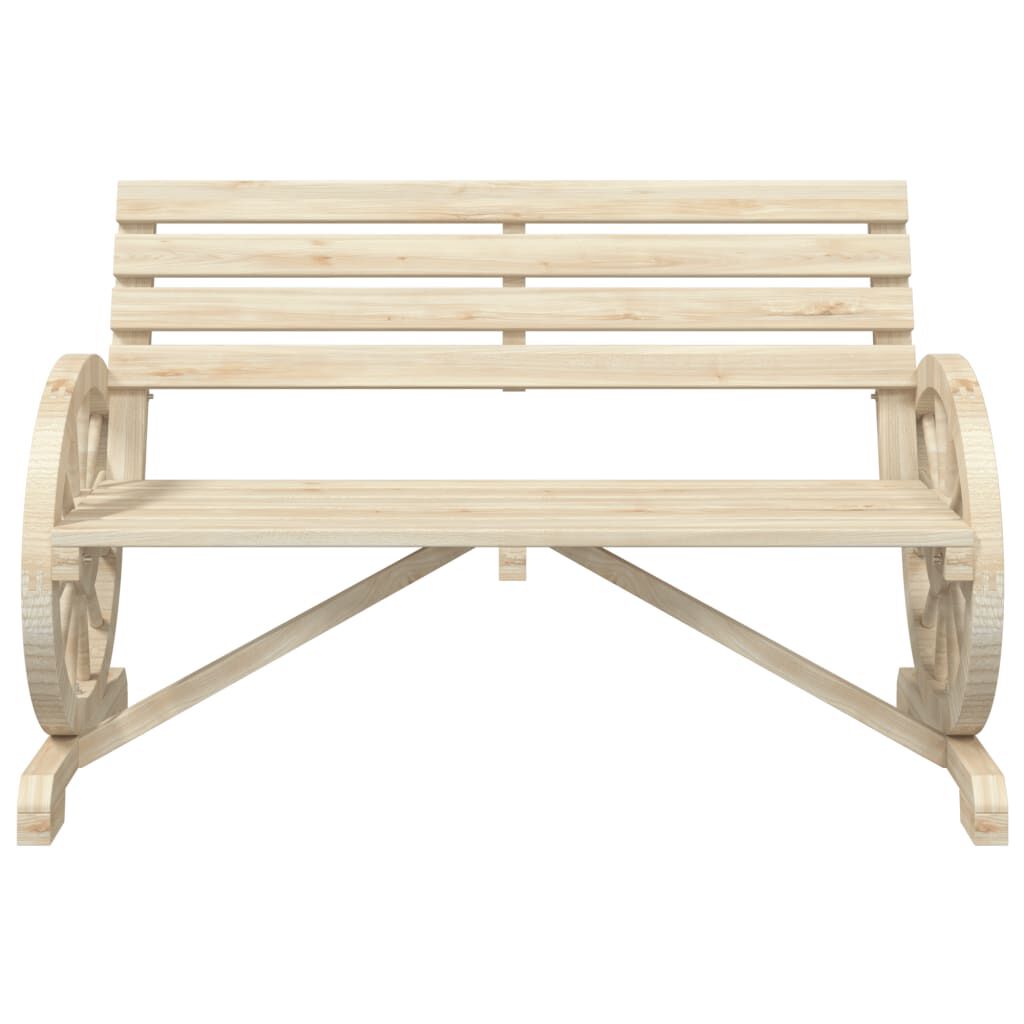vidaXL Garden Bench 2-Seater Solid Wood Fir