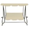 vidaXL Outdoor Swing Bench with Canopy Sand White