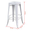 vidaXL Bar Stools 2 pcs White Steel