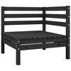 vidaXL 4 Piece Garden Lounge Set Solid Pinewood Black