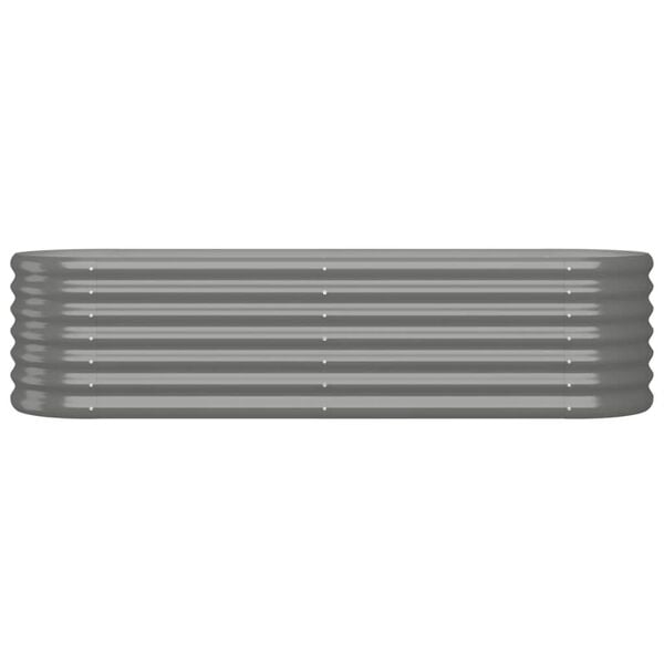 vidaXL Garden Raised Bed Galvanised Steel 152x40x36 cm Grey