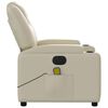 vidaXL Electric Massage Recliner Chair Cream Faux Leather