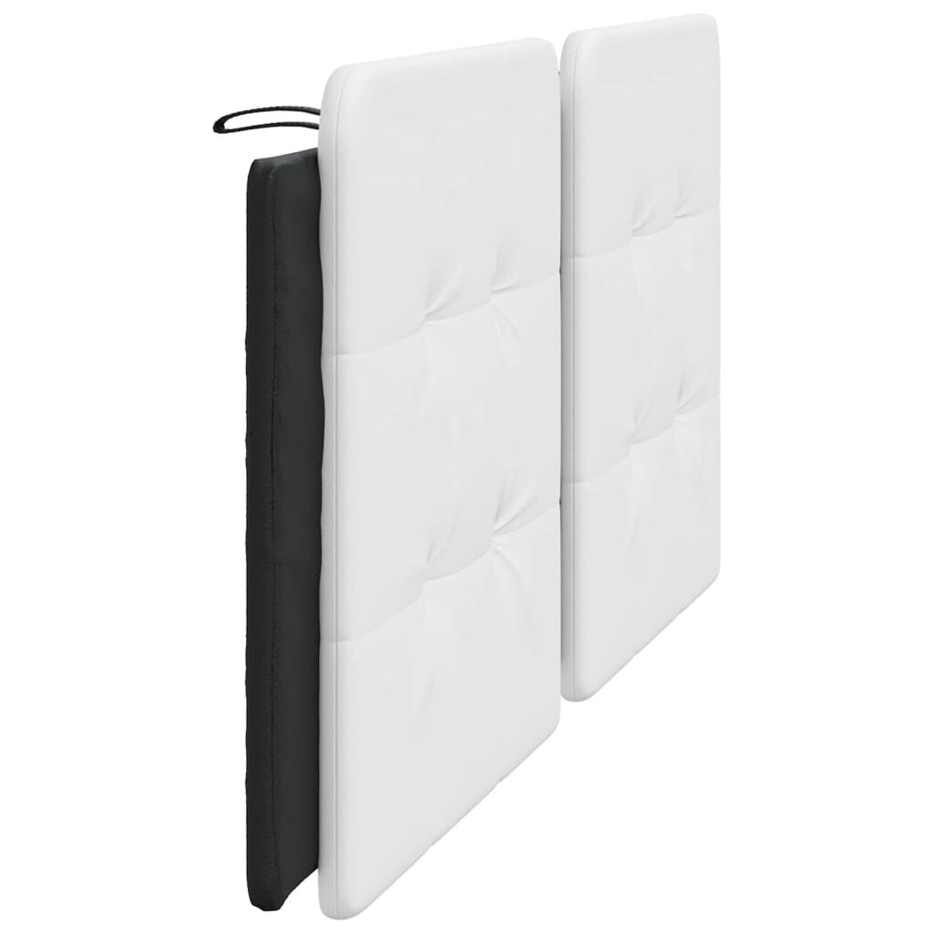 vidaXL Headboard Cushion "Zadar" White and Black 193 cm Faux Leather