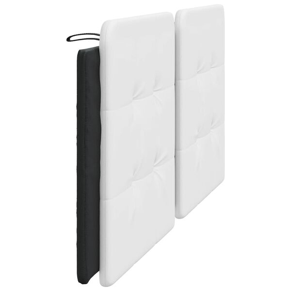vidaXL Headboard Cushion "Zadar" White and Black 193 cm Faux Leather
