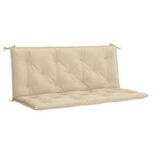 vidaXL Garden Bench Cushion Beige 120x(50+50)x7cm Oxford Fabric